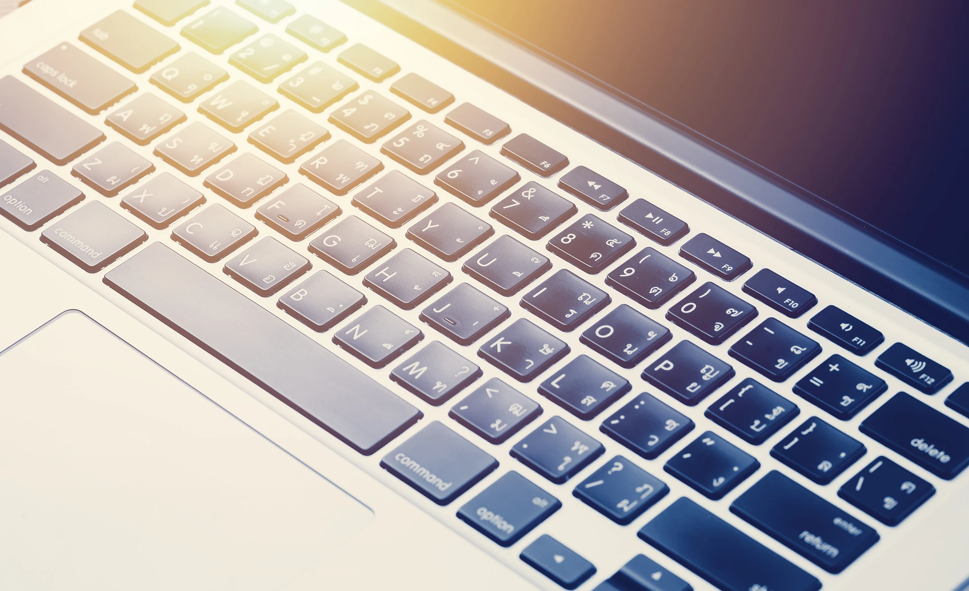 Keyboard on a laptop PC